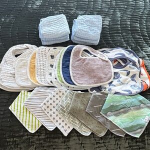 Assorted Baby Bibs and Washcloths Set
